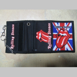Rolling Stones, hrubá pevná textilná peňaženka s retiazkou a karabínkou